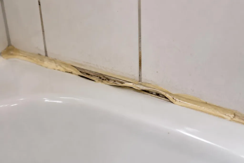 Kitbedrijf Naaldwijk – loslatende kit naast het bad